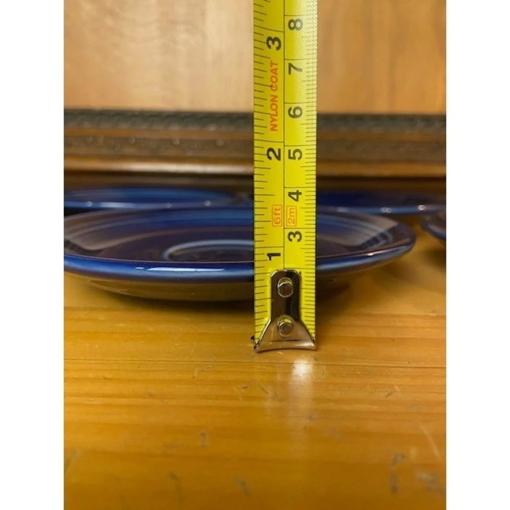 Fiesta Cobalt Blue Saucers Homer Laughlin China Co Set of 5 7/8